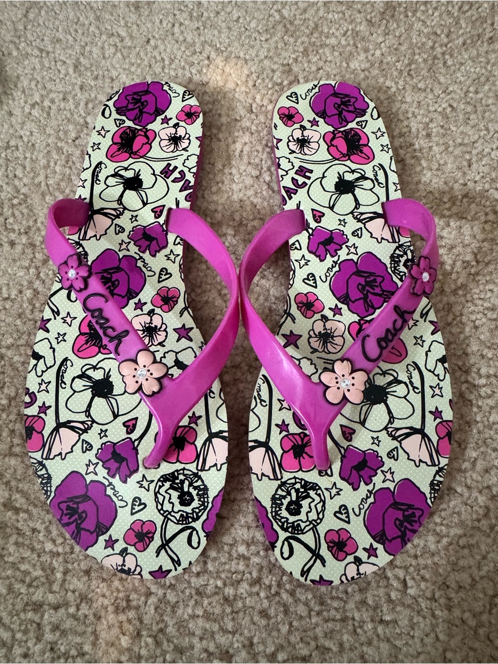 Coach Poppy Flip Flop Sandals